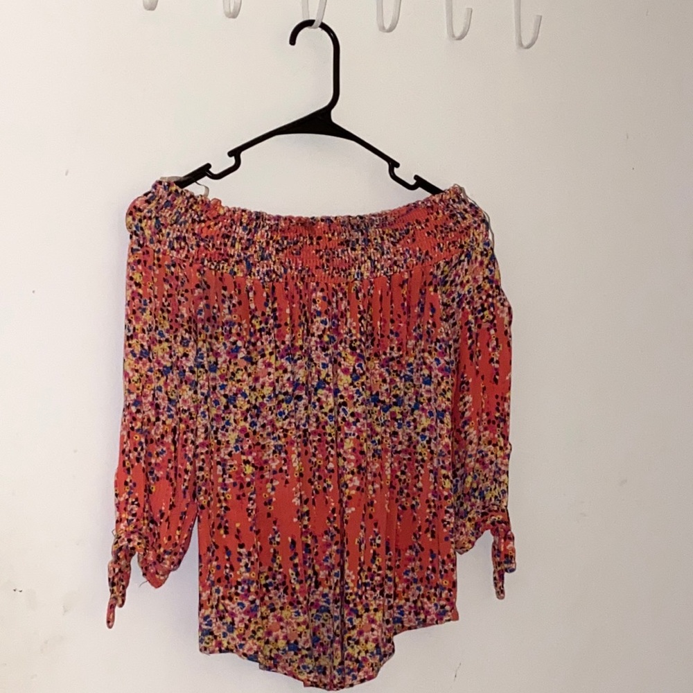 BEAUTIFUL PRINT OFF THE SHOULDER TOP
